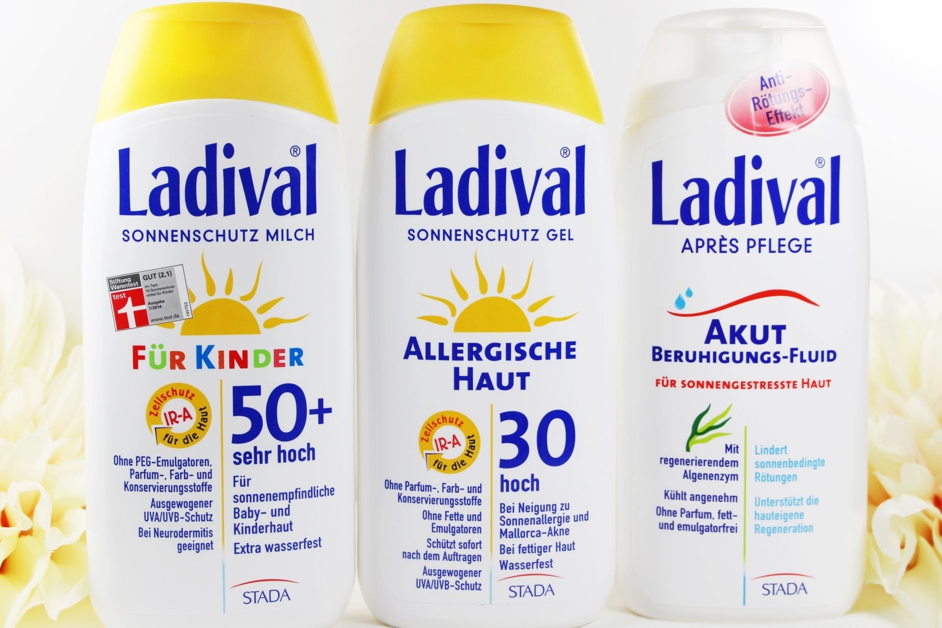 Ladival Sonnencreme Test, Ladival Kindermilch LSF 50+, Ladival Sonnenschutz Milch für Kinder 50+ Inhaltsstoffe, Ladival allergische Haut Sonnenschutz Gel LSF 30, chemischer Sonnenschutz Test, mineralischer Sonnenschutz ohne Weißeln, Sonnencreme ohne Alkohol, Sonnencreme ohne Parfum, Sonnencreme Mallorca Akne, Sonnencreme ohne Emulgatoren, Sonnencreme mit Kälteschutz, Sonnencreme für Kinder und Erwachsene, Ladival Akut Beruhigungsfluid Test, Super Twins Annalena und Magdalena