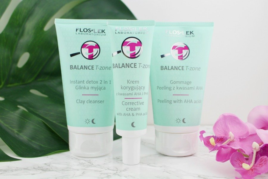 parfümfreie Gesichtspflege, Gesichtspflege gegen Pickel und Mitesser, Floslek Balance T-Zone Clay Cleanser, Floslek Balance T-Zone AHA Peeling, Floslek Balance T-Zone korrigierende Creme, Super Twins Annalena und Magdalena