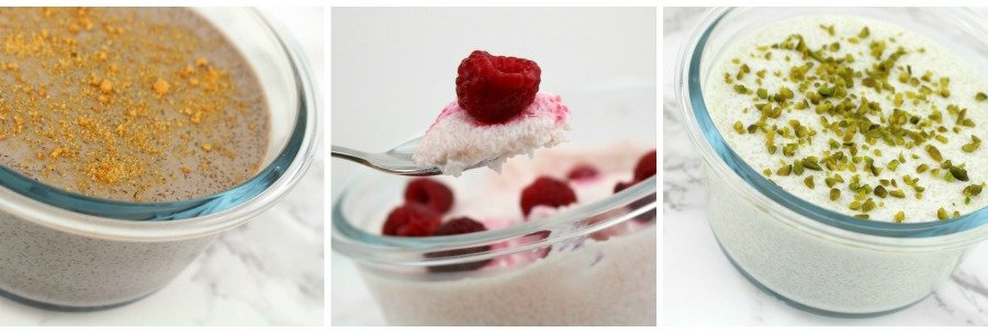 Low Carb Pudding, Low Carb Pudding mit Eiweißpulver, Pudding ohne Puddingpulver, Protein Pudding, Super-Fludding, Flohsamen Pudding, Leinsamen Pudding Alternative