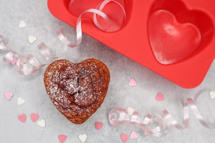 Rote Bete Muffins ohne Zucker, Red Velvet Cupcakes Rote Beete, zuckerfreie Rote Beete Muffins, Valentinstag Herz Muffins