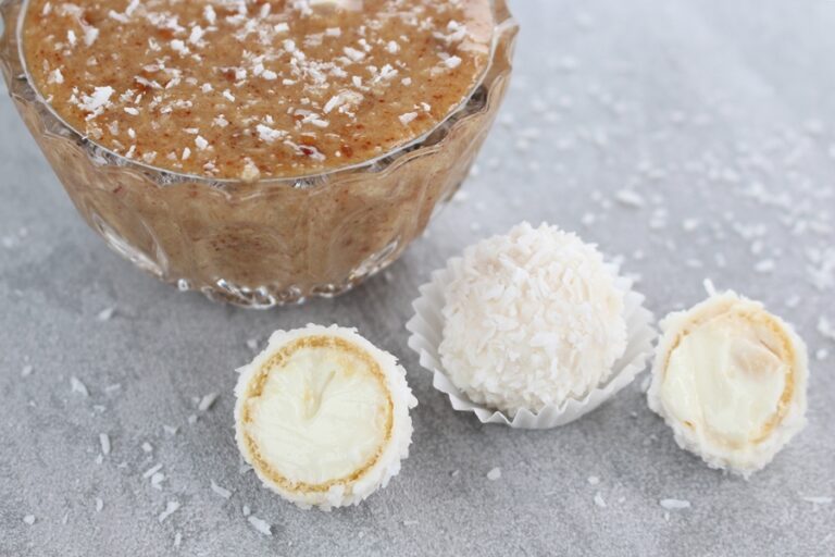 Low Carb Raffaello Aufstrich ohne Zucker | Kokos-Mandel Creme Rezept