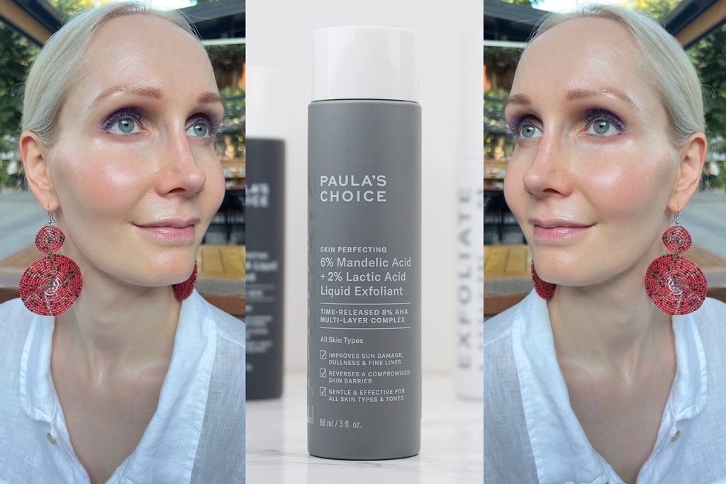 Paula’s Choice Skin Perfecting 6% Mandelic + 2% Lactic Acid Liquid AHA-Peeling, Paula’s Choice AHA Peeling, Mandelic Acid Peeling Erfahrungen, Mandelsäure Peeling Erfahrung, chemisches Peeling für empfindliche Haut, Mandelsäure gegen Pigmentflecken